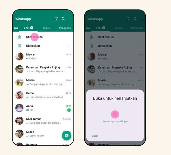 Fitur Chat Lock WhatsApp (WA) , telah melalui tahapan uji coba. Setelah rilis di versi beta, kini rilis resmi di versi globalnya.