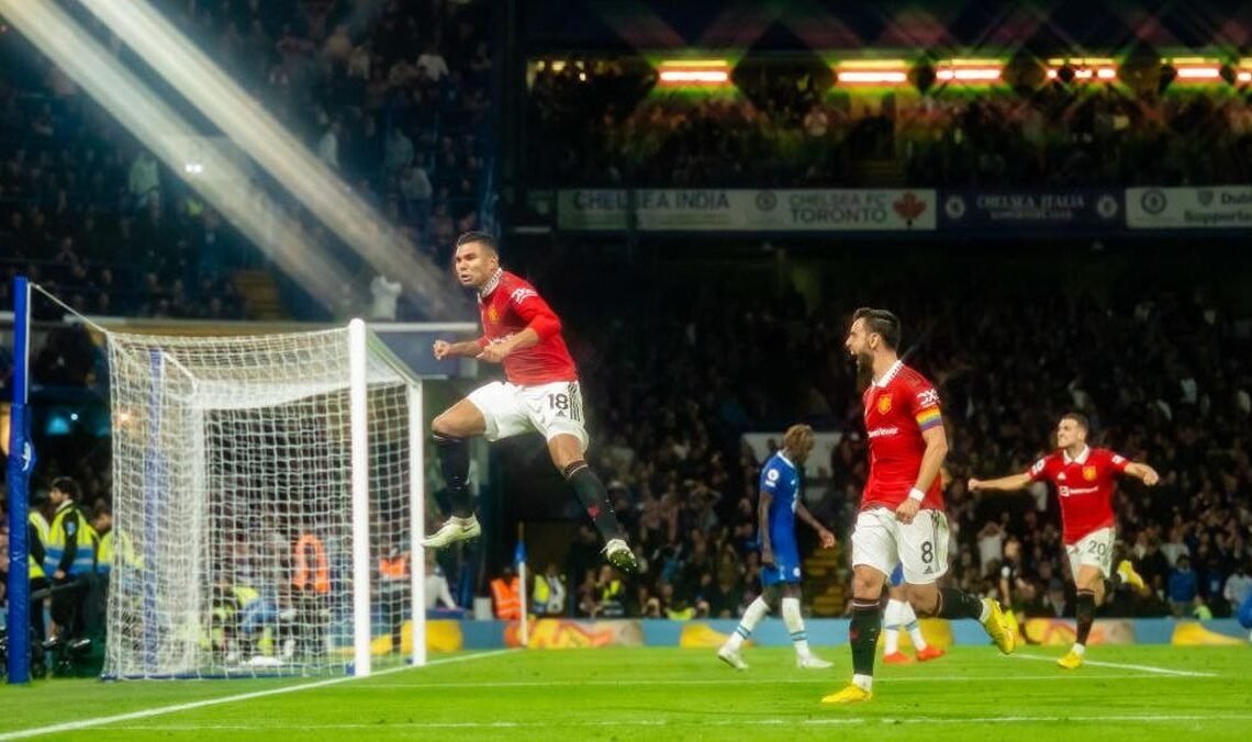 selebrasi Casemiro usai mencetak gol (foto: Getty Images)
