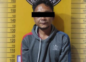 Pelaku berinisial SH, 32, warga Desa Sumberdem, Kecamatan Wonosari, Kabupaten Malang sedang dilakukan pemeriksaan di Polsek Wonosari.(suara Gong)