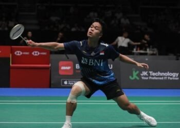 Anthony Ginting menjadi juara di Singapore Open 2023 (foto:PBSI)