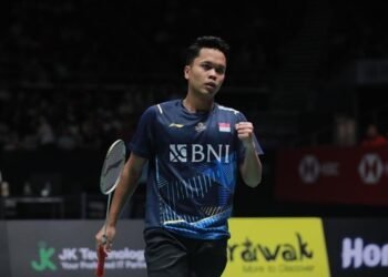 Capaian Terbaik Ginting di Indonesia Open 2023 berhasil lolos ke Semifinal (foto: PBSI)