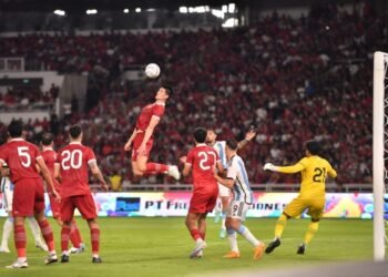 Argentina melawan Indonesia dalam rangka FIFA Matchday di Stadion Gelora Bung Karno, Senin (19/6). (foto: PSSI)