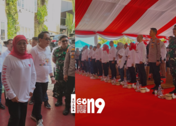 Ilustrasi Gubernur Khofifah bersama anak-anak,  acara Puncak Peringatan Hari Anak Nasional tingkat Jawa Timur tahun 2023 di Jatim Park 3 Kota Batu, Sabtu (29/07/2023).