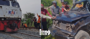 Gaes !!! Mobil Taft GT Ringsek Dihantam KA, Hati-hati Saat Dijalan Raya