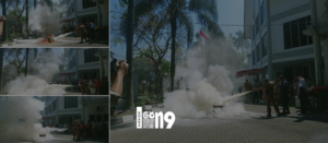 Gaes !!! Antisipasi Kebakaran, Dispussipda Ikut Simulasi Siaga Bencana