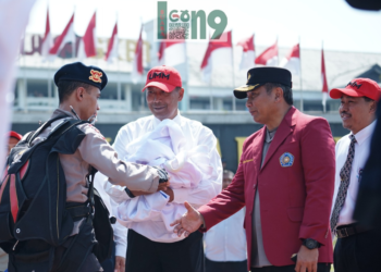 Kapolda Jatim Irjend Pol Dr Toni Hermanto menghadiri pembukaan Pesmaba UMM di lapangan Heliped UMM. (ist)