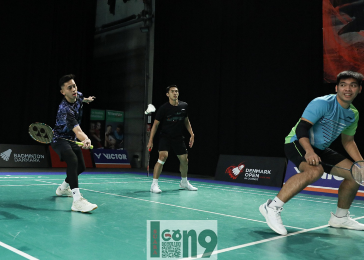 Jelang persiapan Denmark Open 2023, Tim Badminton Indonesia langsung berlatih begitu sampai di Odense, Denmark.