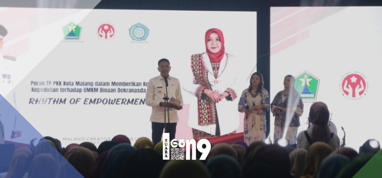 Pj Walikota Malang Wahyu Hidayat memberikan pengarahan diacara pemberdayaan UMKM dan ekonomi kreatif di gedung MCC Kota Malang. ( ist)