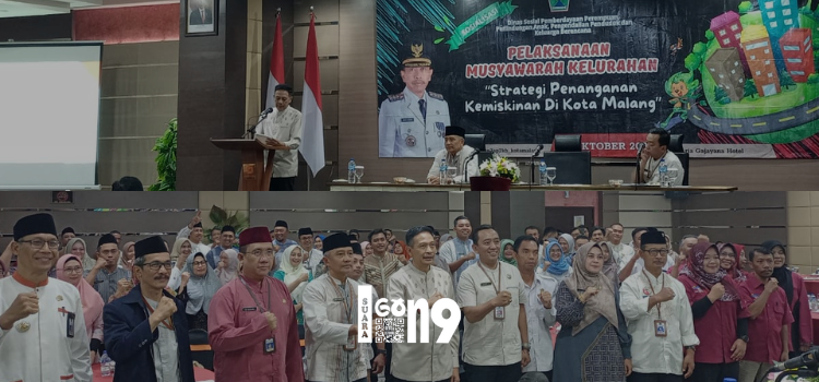 Pj Wali Kota Malang, Wahyu Hidayat berikan arahan terkait strategi penaganan Kemiskinan Di Kota Malang bersama Dinsos P3AP2KB dan jajaran pejabatnya.(MemoX/fat)