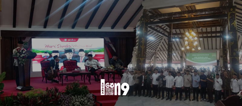 Bupati Malang M Sanusi saat memberikan sambutan dalam giat Seminar Santri Bersama Dr. Ahmad Basarah di Pendopo Agung Malang, Selasa (24/10/2023).