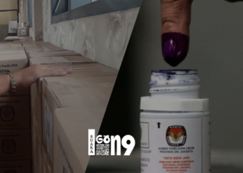 Tinta untuk celup jari tangan di aula KPU Kabupaten Malang. (ist)