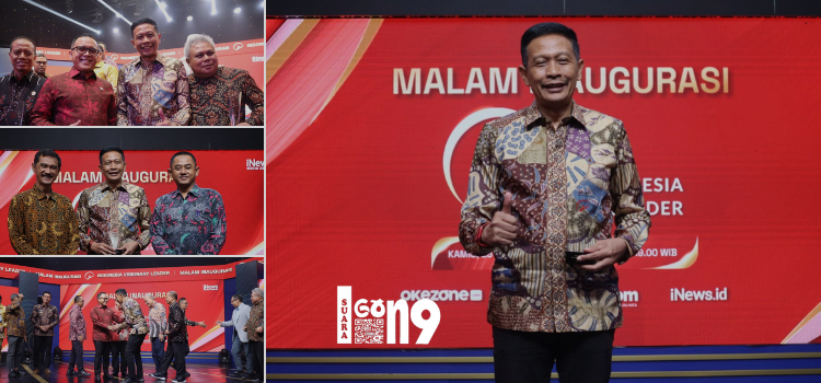 Pj Walikota Malang Wahyu Hidayat menerima penghargaan IVL tahun 2023 di Jakarta. ( ist )