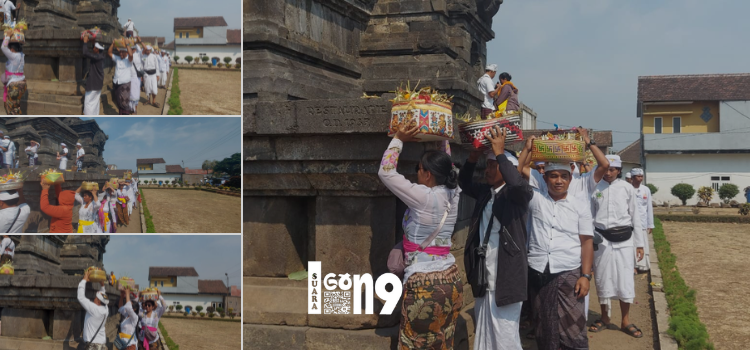 Suasana 450 Keturunan Arya Kanuruhan di Candi Singosari (ist)