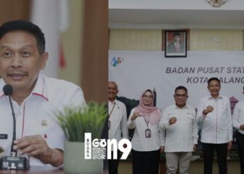 Pj Walikota Malang Wahyu Hidayat menghadiri acara rilis berita BPS Kota Malang. (ist)