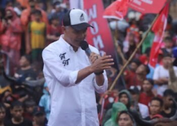 Ft: Suasana Kampanye Paslon Presiden Ganjar-Mahfud di Lapangan Kedungkandang, Kota Malang. (ist)