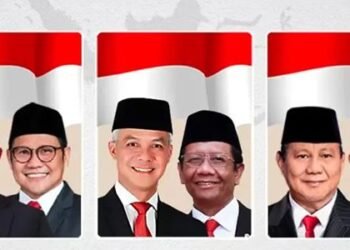 Ft : Tiga Capres Anies, Prabowo dan Ganjar siap memimpin Indonesia.