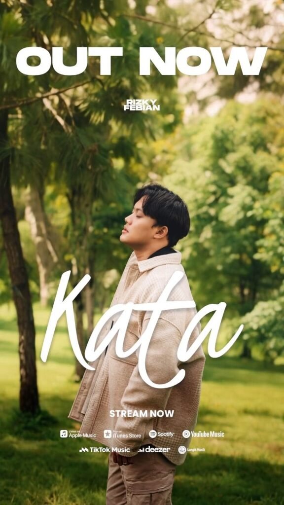 Single terbaru Rizky Febian "Kata" yang berceritakan tentang Rasa syukur atas anugrah yang telah diberikan dari kehadiran orang terindah.