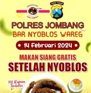 Gaes !!! Polres Jombang Cegah Golput Dengan Bagikan Kupon Makan Gratis!