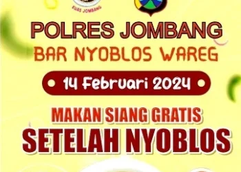 Ft: Poster Program Makan Siang Gratis yang diselenggarakan oleh Polres Jombang dan KPU Jombang