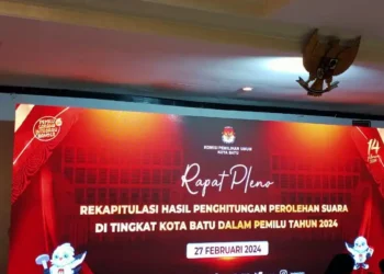 Ft : Ini proses rekapitulasi penghitungan suara di Kota Batu. (ist)