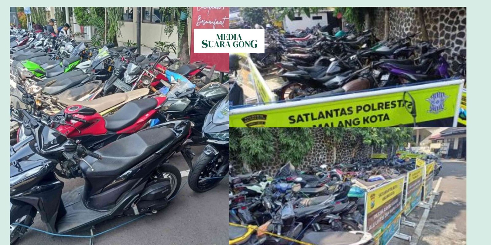 FT : Polresta Malang Kota berhasil maankan 99 Motor dari Balap Liar dan Knalpot Brong/sc : HMS_Pol/Dsn : Aye