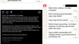 Gaes !!! Beredar Pesan Diduga dari Pelaku Pemaku Kucing di Malang