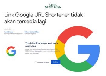 FT : Layanan Pemendek Link Google URL Shortener tidak akan tersedia lagi/sc : Artikel Pengumuman Resmi Google/Ds : Aye