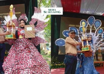 FT : Dinas Lingkungan Hidup (DLH) jombang gelar lomba fashion show yang merupakan deretan dari kegiatan "Jombang Eco Creative 2024"/sc : Ale