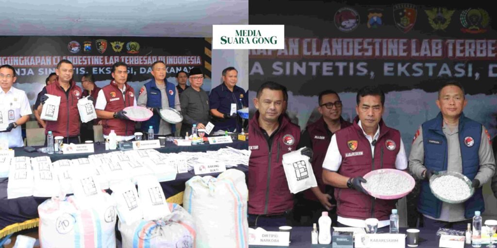 Gaes !!! Polri Geledah Pabrik Narkotika di Malang