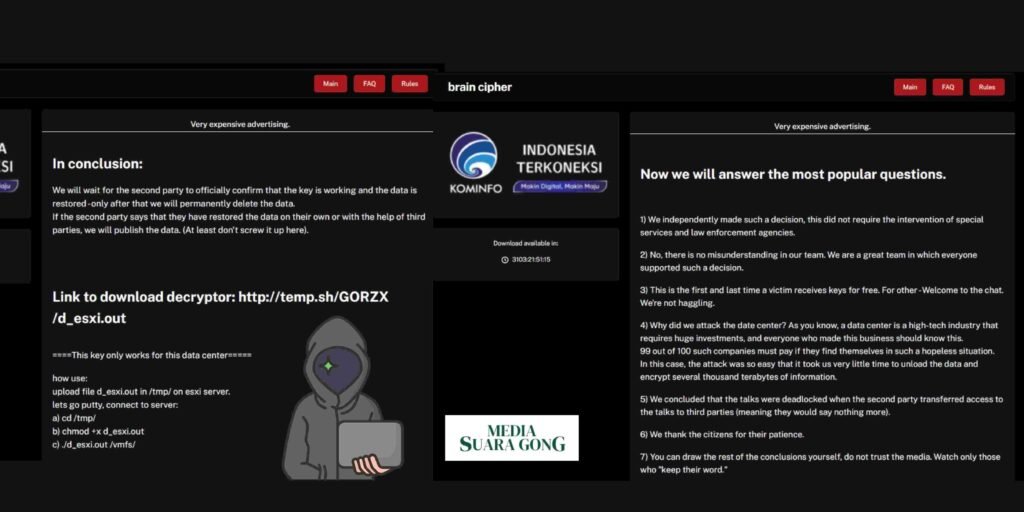 Gaes !!! Hacker Tepati Janji Berikan Kunci Enkripsi PDNS 2 Gratis