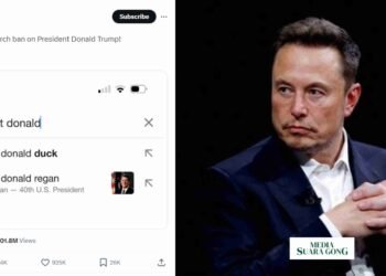 FT : Postingan X Milik Elon Musk/Tuduh Pihak Google Ikut Campur Politik/sc : X/ds : Aye