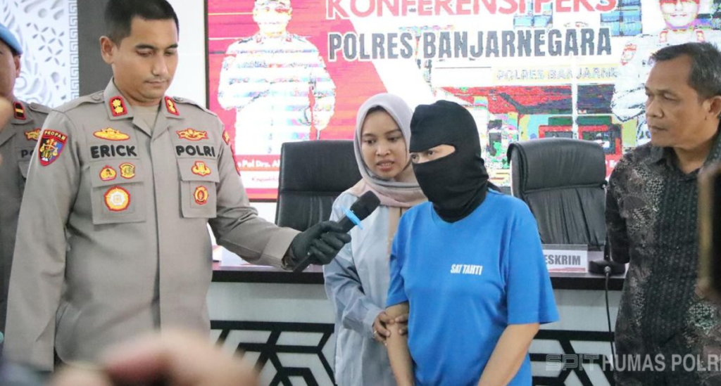 FT : Seorang Ibu dari Banjarnegara Tega membunuh bayinya sendiri hasil dari hubungan gelap dengan tetangga/sc : HMS_Pol_Media/ds : Aye