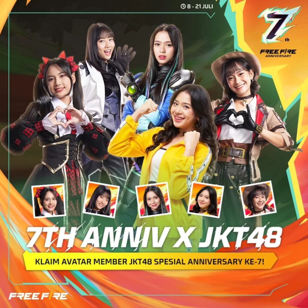 FT : Anniversary ke-7 Garena Free Fire X JKT48/sc : Instagram Garena FreeFire Indo/