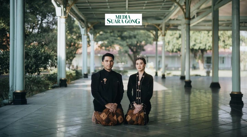 Balutan Busana Adat Jawa Prewed Thariq Aaliyah (Instagram/Media Suaragong)