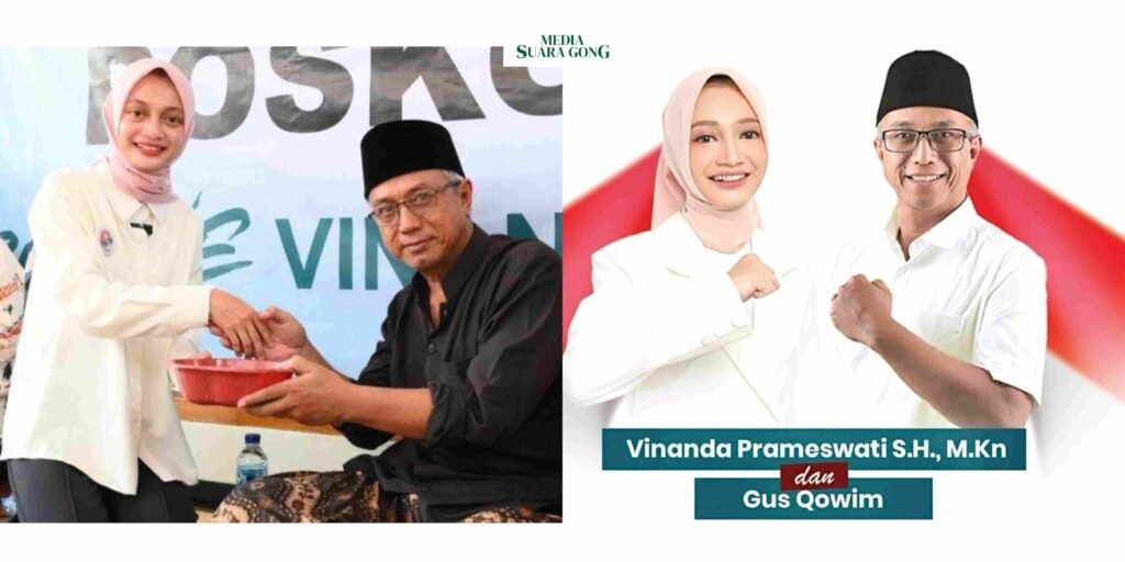 Pasangan calon wali kota dan wakil wali Kota Kediri Vinanda Prameswati (Mbak Vinda) - KH Qowimuddin Thoha (Gus Qowim)