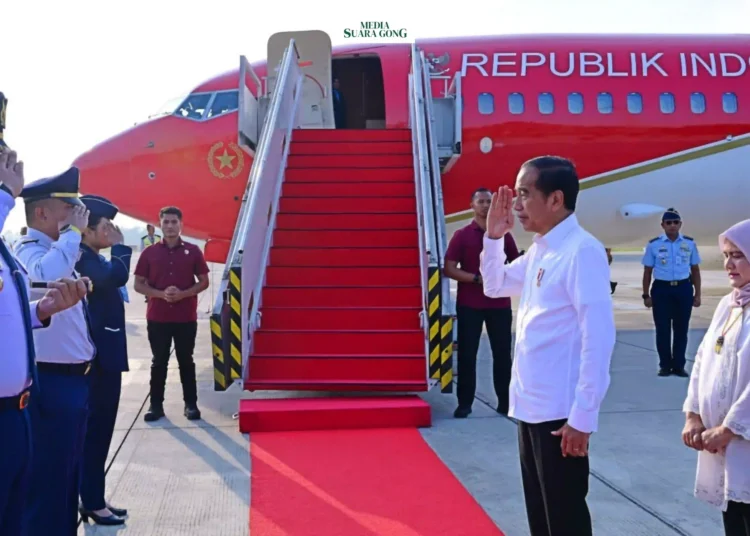 Presiden Jokowi bersama Ibu Iriana Joko Widodo melakukan kunjungan ke Ibu Kota Nusantara (IKN), Meresmikan berbagai Infrastruktur IKN