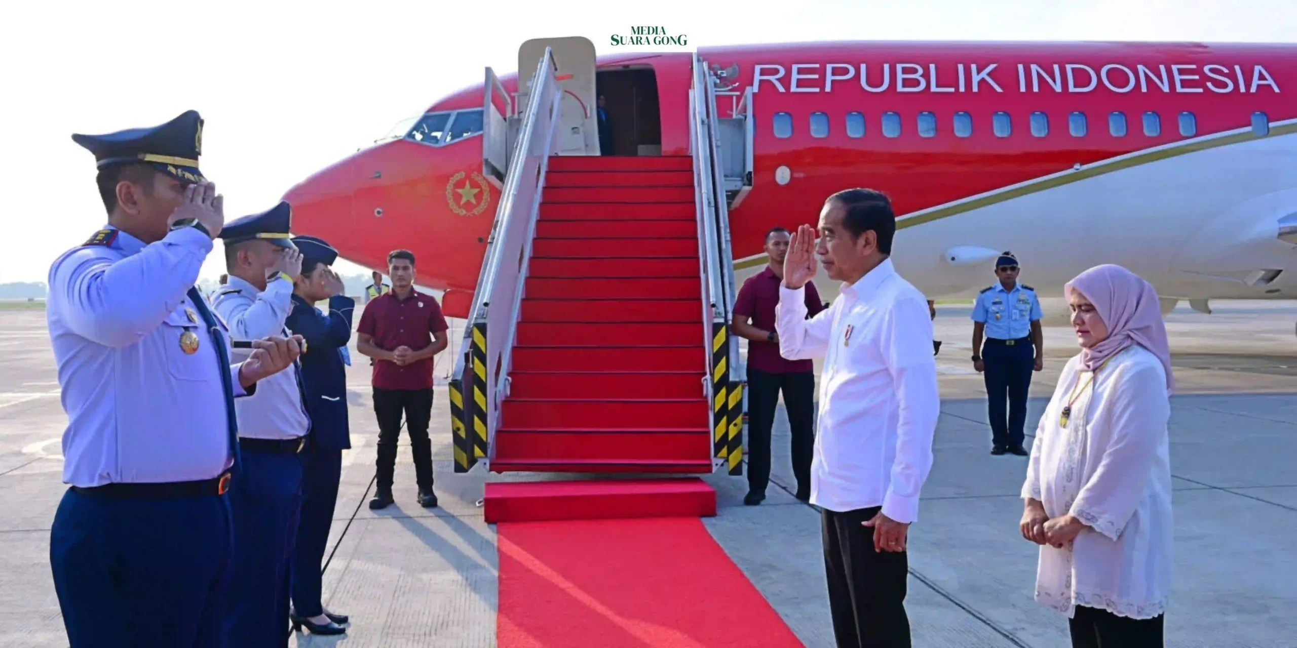 Presiden Jokowi bersama Ibu Iriana Joko Widodo melakukan kunjungan ke Ibu Kota Nusantara (IKN), Meresmikan berbagai Infrastruktur IKN