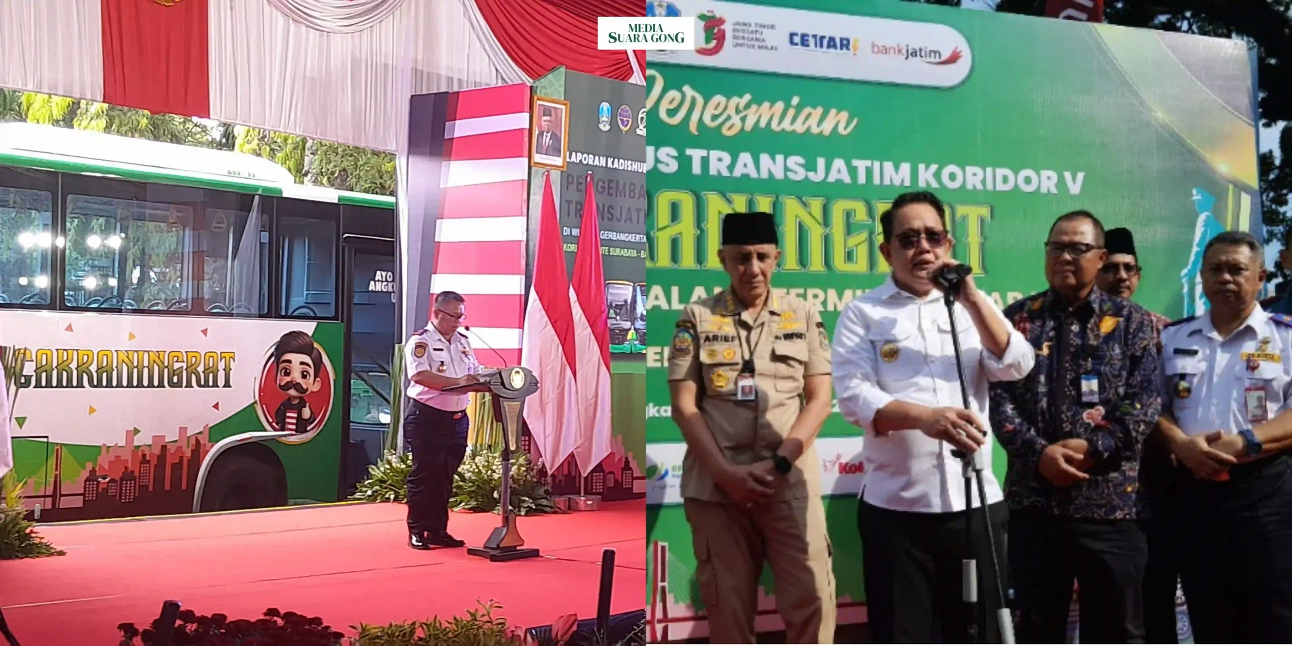 Pemerintah Provinsi Jawa Timur melalui Dinas Perhubungan (Dishub) menggelar acara peresmian Bus Transjatim Koridor V, yang diberi nama ‘Cakraningrat’