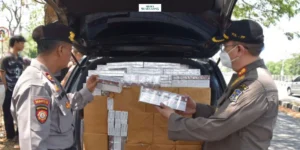Gaes !!! Penyeludupan 1,475 Juta Batang Rokok Ilegal di Surabaya Berhasil Digagalkan