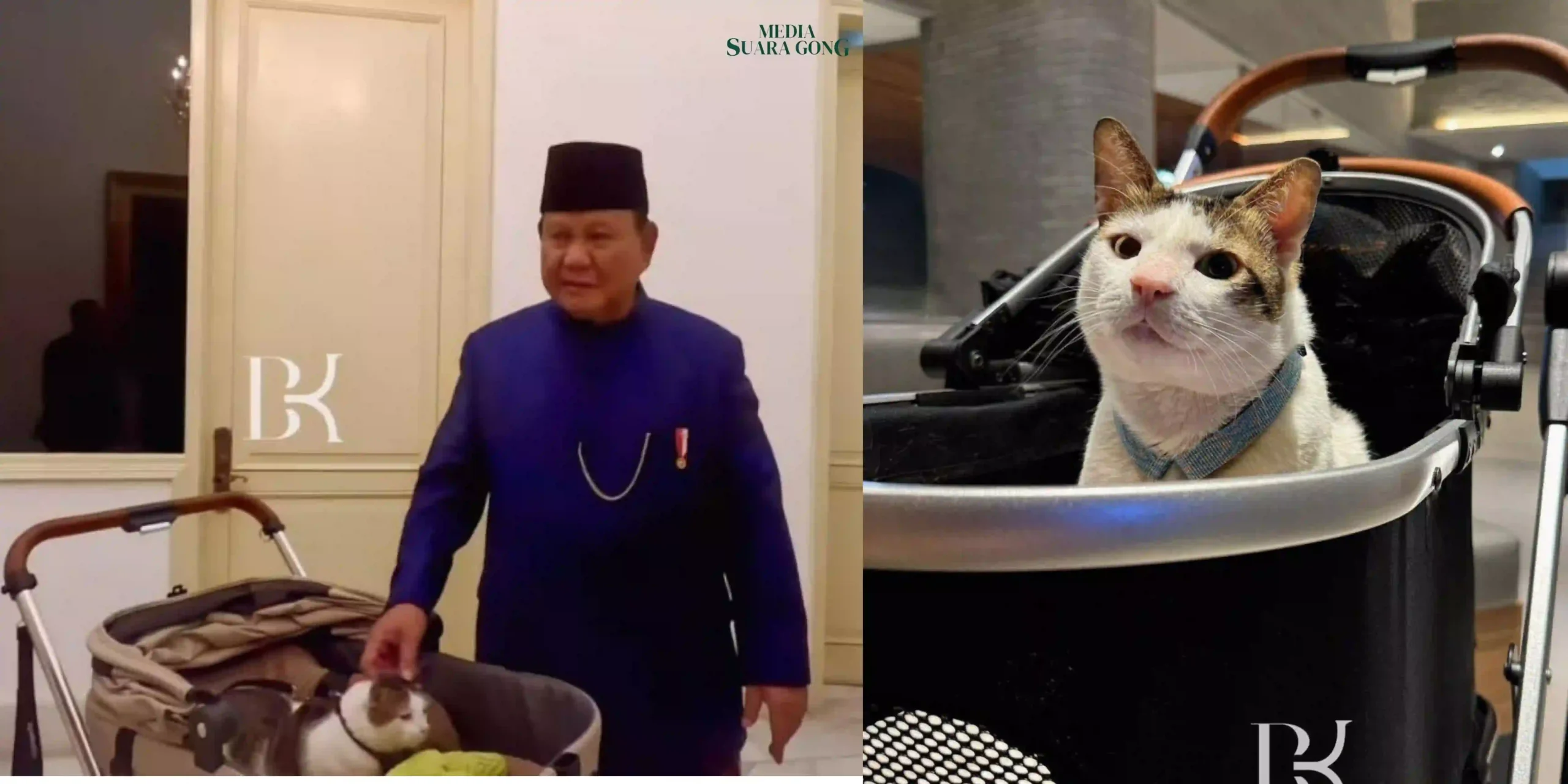 Momen Pelantikan dimeriahkan oleh kehadiran sosok yang tak terduga, Yaitu Bobby, kucing kesayangan Prabowo