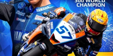 Aldi Satya Mahendra, telah mencetak sejarah baru bagi dunia balap motor Tanah Air dengan meraih gelar juara dunia Supersport 300 2024.