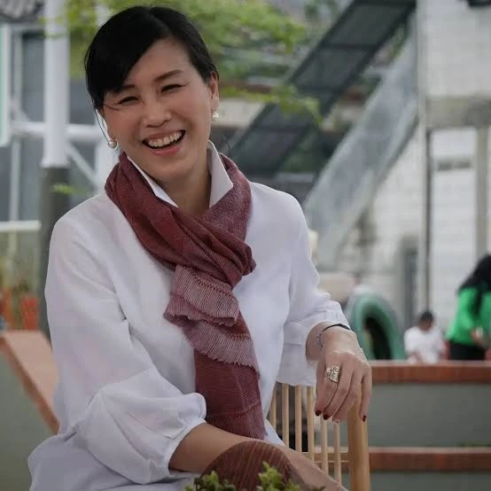 Veronica Tan, mantan istri Basuki Tjahaja Purnama alias Ahok, tiba di kediaman Presiden Terpilih Prabowo Subianto pada 14 Oktober 2024.