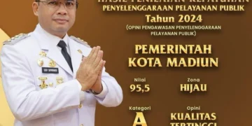 Kota Madiun kembali menorehkan prestasi dalam pelayanan publik dengan meraih nilai tinggi dalam KPPP 2024.