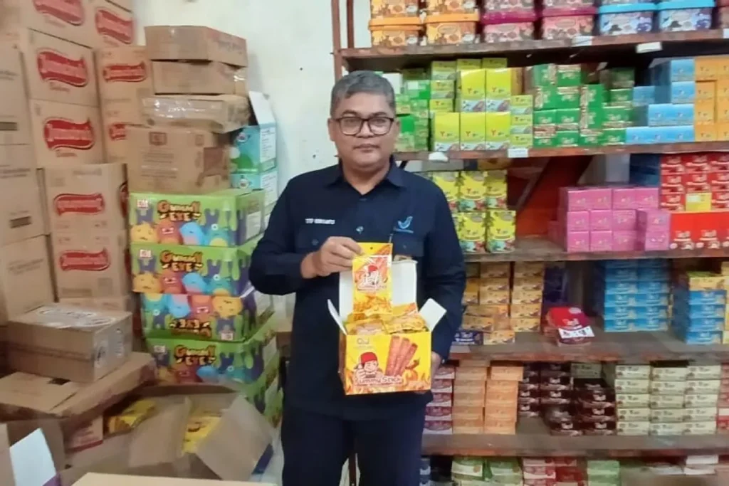 Gaes !!! BPOM Kediri Temukan jajanan latiao Masih Bebas Diperjualbelikan