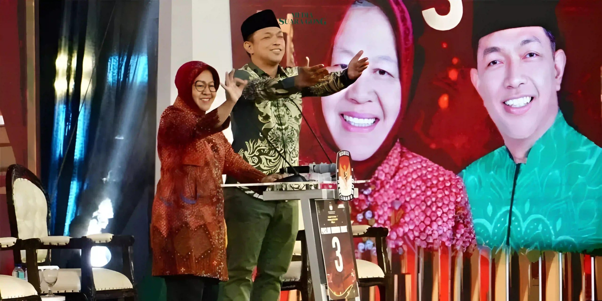 riset internal partai menunjukkan tren positif Risma-Gus Hans pasca debat pertama dengan Keoptimisan Capai 40 Persen Elektabilitas