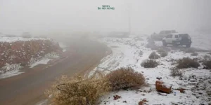 Gaes !!! Fenomena Langkah: Gurun Al Jawf di Arab Saudi Dihujani Salju