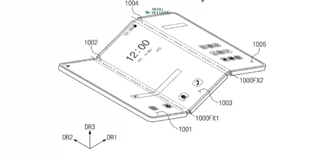 Gaes !!! Smartphone Tri-fold Samsung Kian Nyata