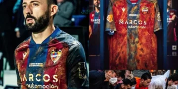 Levante UD Tunjukkan Solidaritas dalam Pertandingan Melawan Elche Kaos Bertanda Penghormatan kepada Korban DANA Dilelang untuk Amal