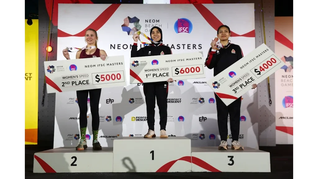 Gaes !!! Dua Atlet Indonesia Berjaya di IFSC Masters 2024, Rajiah Juara Speed Climbing