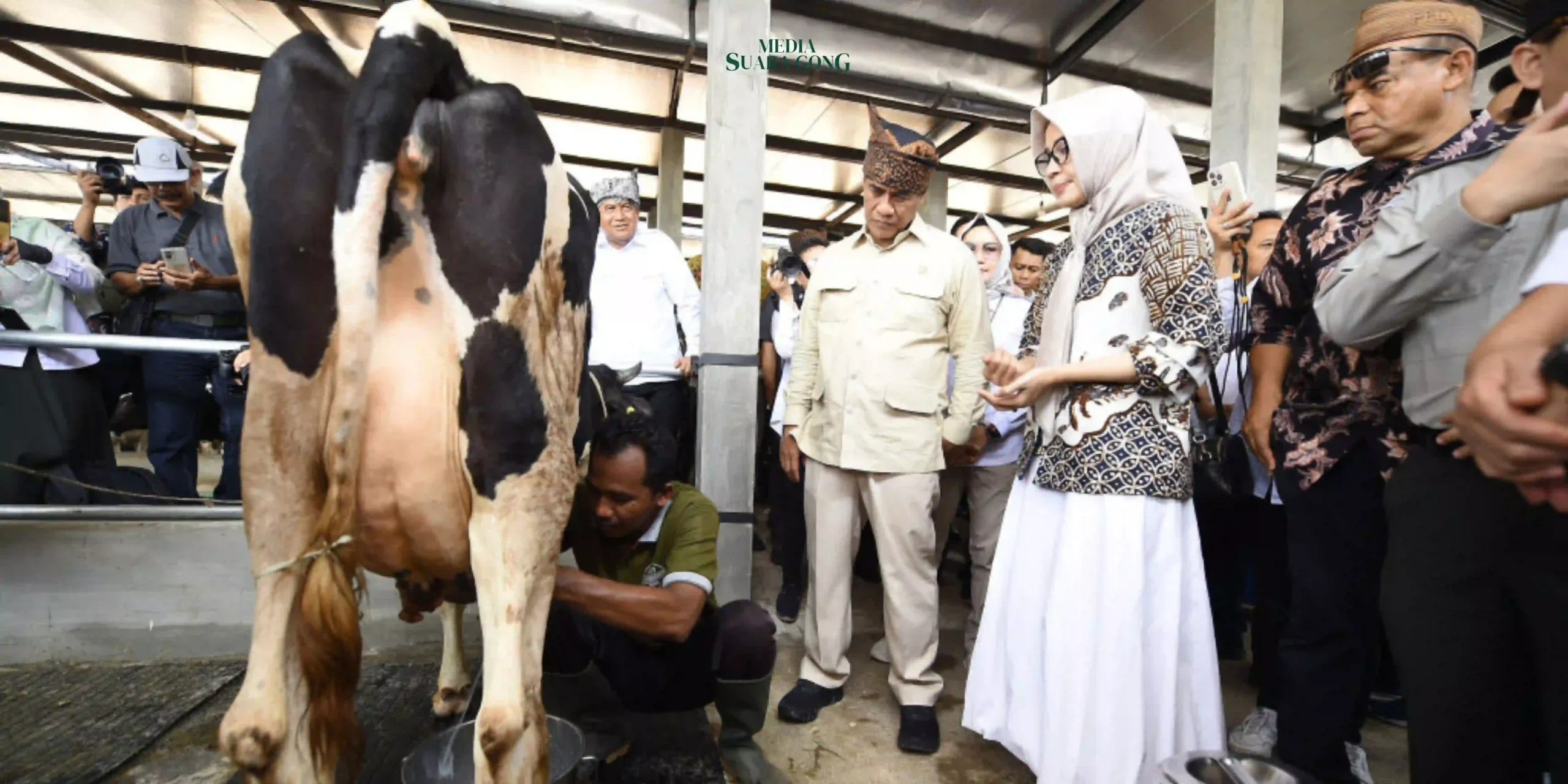 Menteri Pertanian (Mentan) Amran Sulaiman, didampingi oleh Penjabat (Pj) Gubernur Jawa Timur Adhi Karyono dan Pj Bupati Pasuruan Nurkholis, melakukan kunjungan kerja. Dimana meninjau lokasi produksi susu sapi segar di KUTT Sukamakmur, Grati, Kabupaten Pasuruan, pada Kamis (14/11/2024).